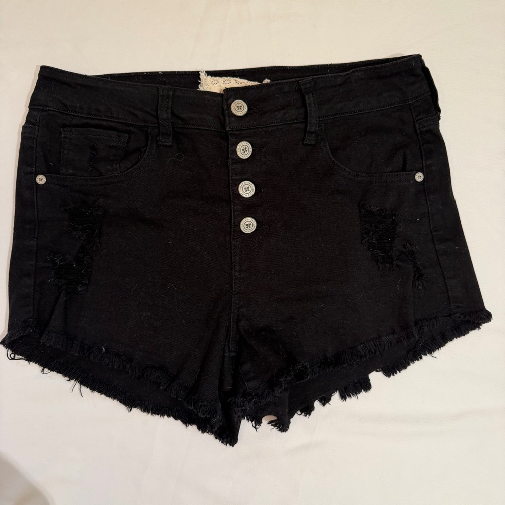 Altar'd State Black Jean Shorts‎